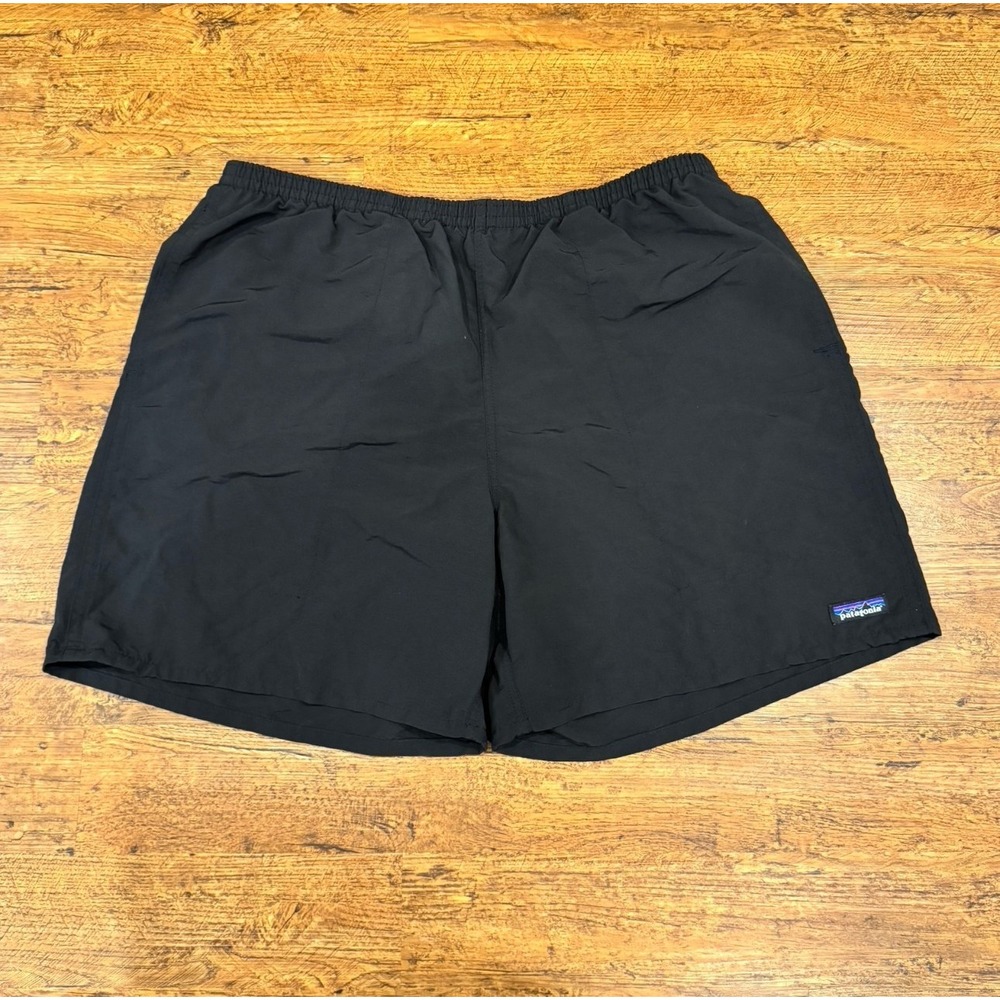 Patagonia Baggies Black 7" Shorts Vacation Pool Beach Lined Swim Trunks Men‎ 2XL
